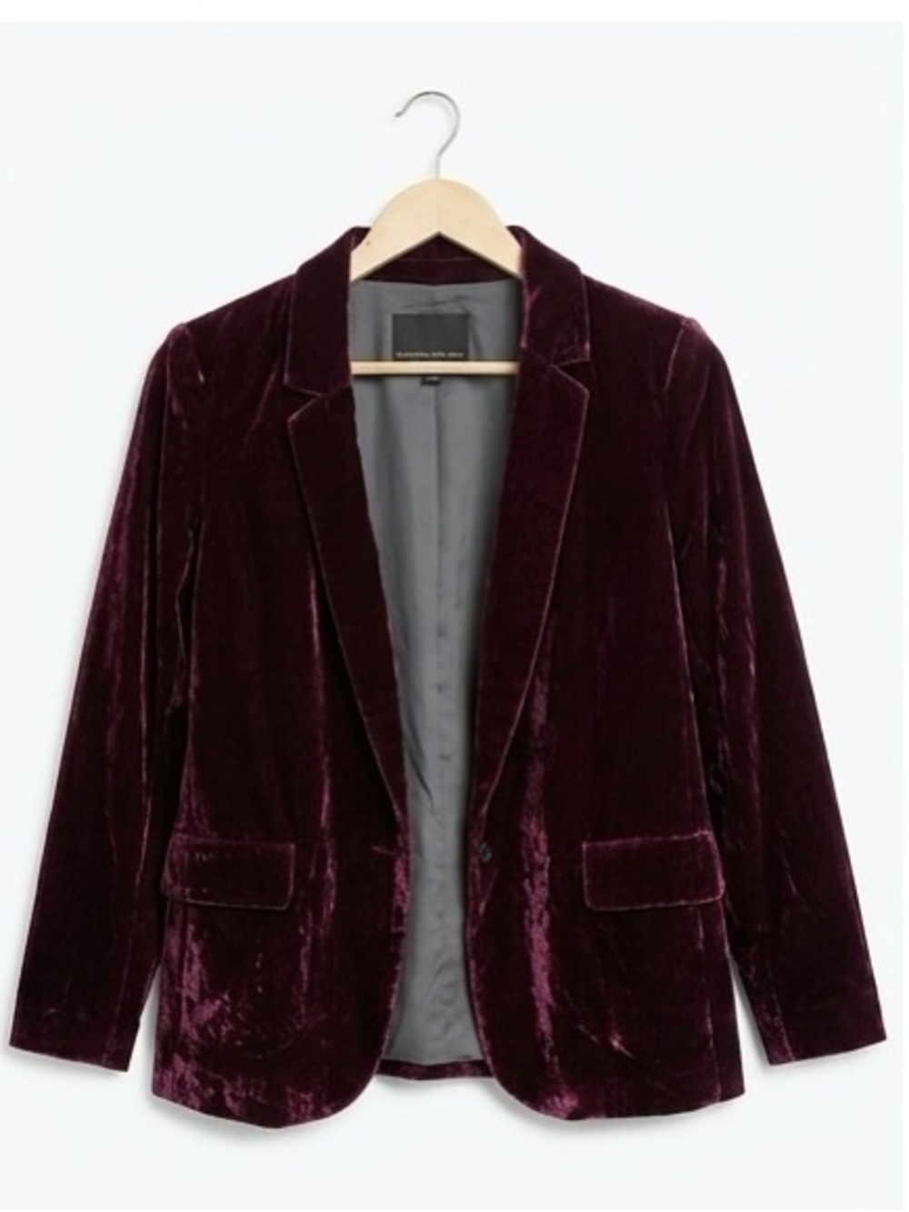 Banana Republic Women's Velvet Blazer in Deep Plum